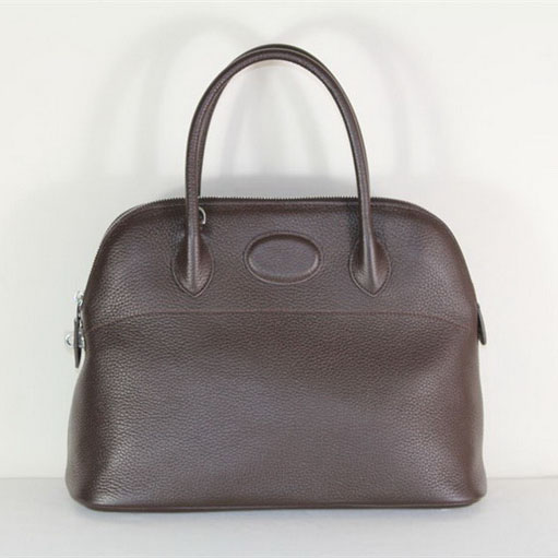 High Quality Replica Hermes Bolide Togo Leather Tote Bag Dark Coffee 509084